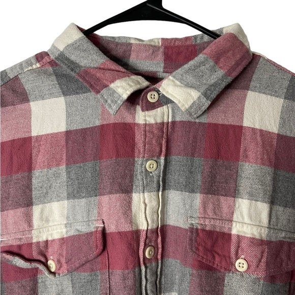 American Eagle AE Super Soft Flannel Pink Red Pattern Men’s Sz XL - Picture 3 of 7